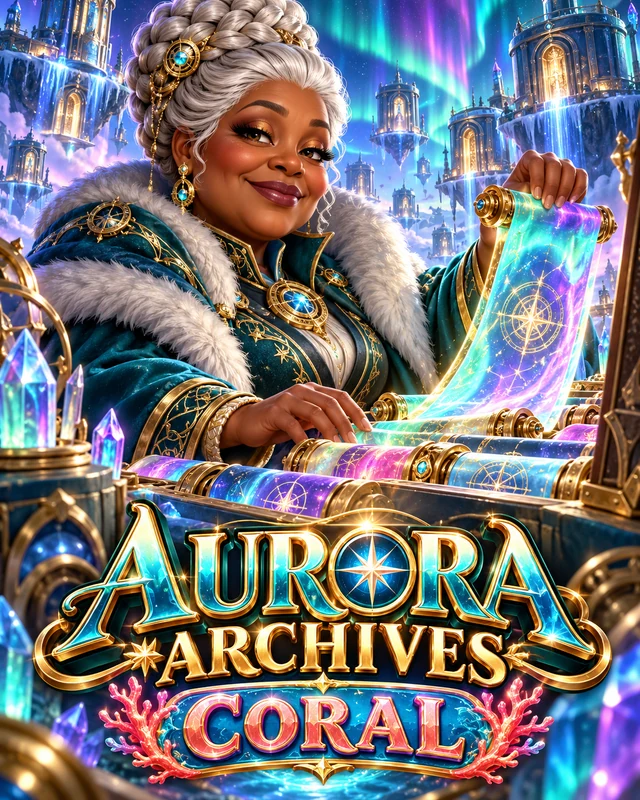Aurora Archives · Coral premium slot artwork