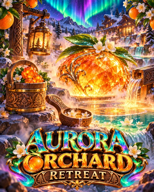 Aurora Orchard Retreat premium slot artwork