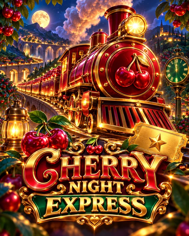 Cherry Night Express premium slot artwork