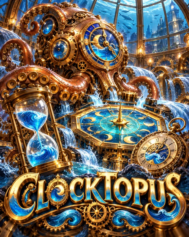 Clocktopus premium slot artwork