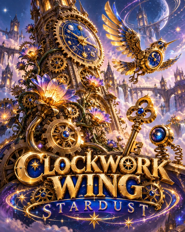 Clockwork Wing · Stardust premium slot artwork