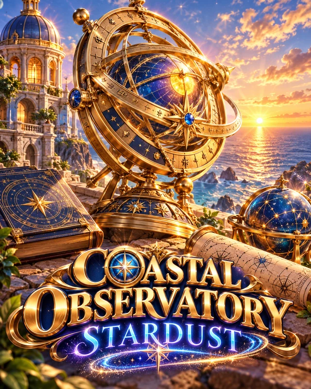 Coastal Observatory · Stardust premium slot artwork