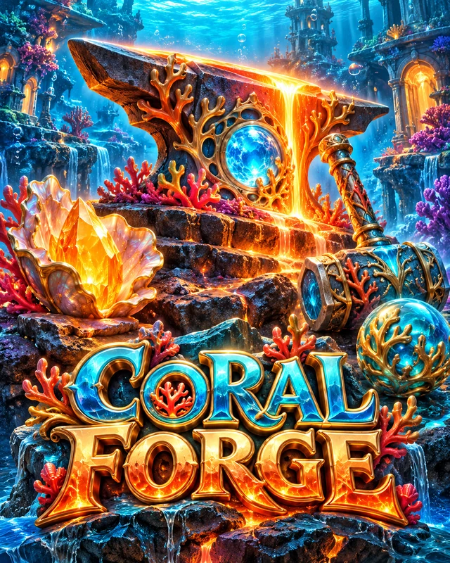 Coral Forge premium slot artwork