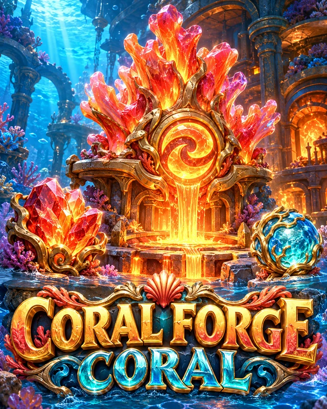 Coral Forge · Coral premium slot artwork