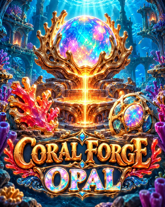 Coral Forge · Opal premium slot artwork