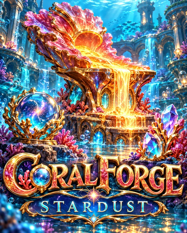 Coral Forge · Stardust premium slot artwork