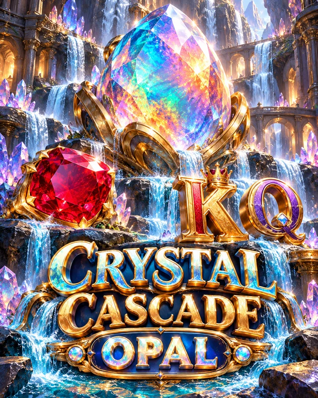 Crystal Cascade · Opal premium slot artwork