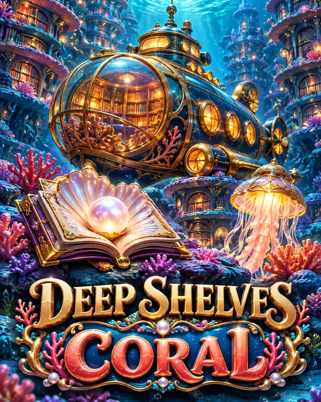 Deep Shelves · Coral premium slot artwork