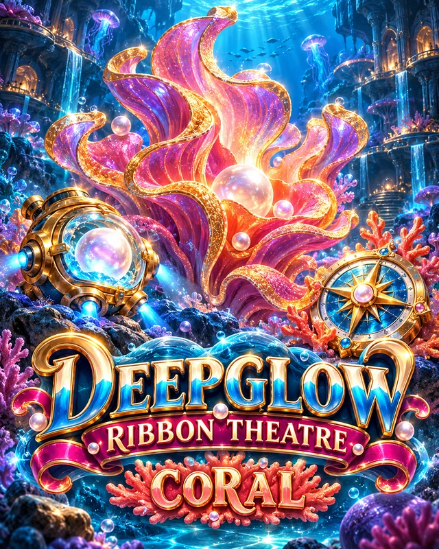 Deepglow Ribbon Theatre · Coral premium slot artwork