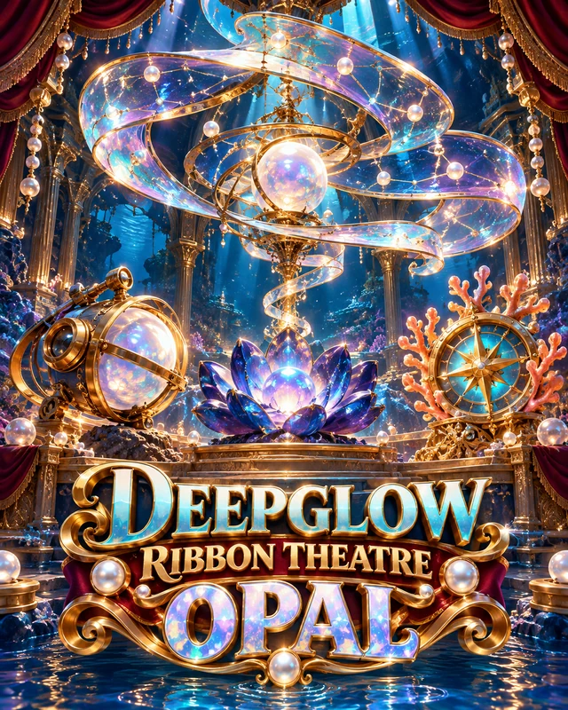 Deepglow Ribbon Theatre · Opal premium slot artwork