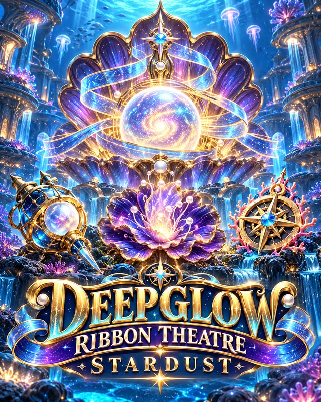 Deepglow Ribbon Theatre · Stardust premium slot artwork