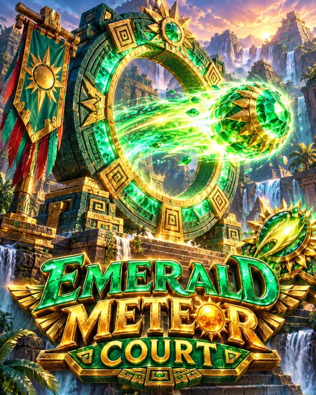 Emerald Meteor Court premium slot artwork