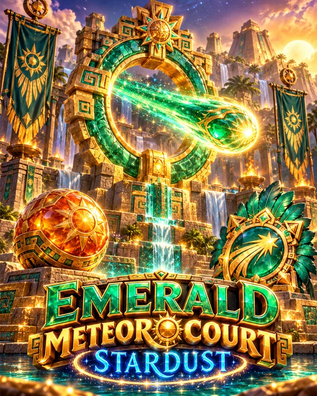 Emerald Meteor Court · Stardust premium slot artwork