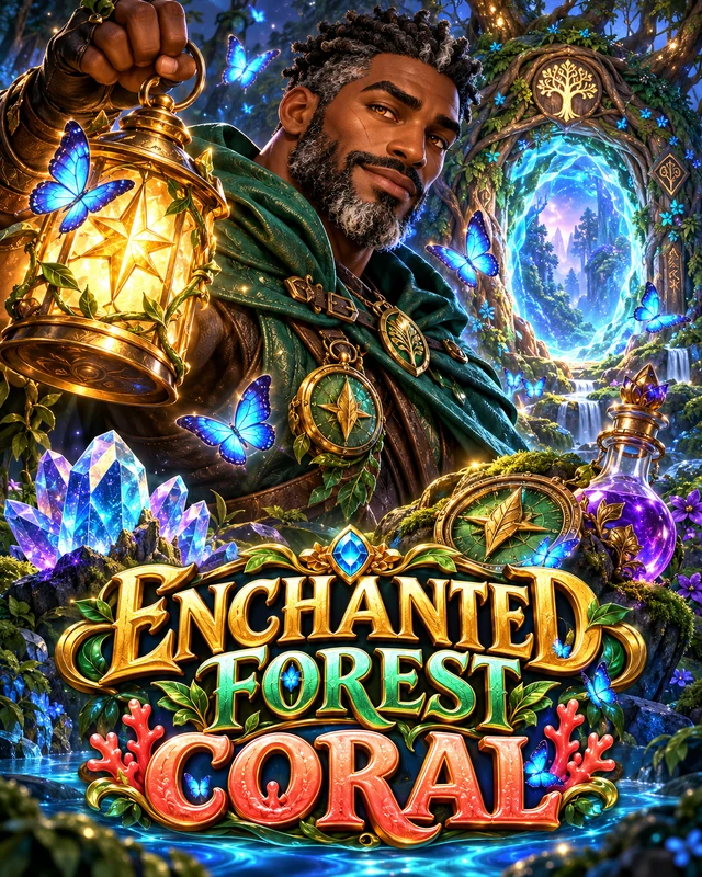 Enchanted Forest · Coral premium slot artwork