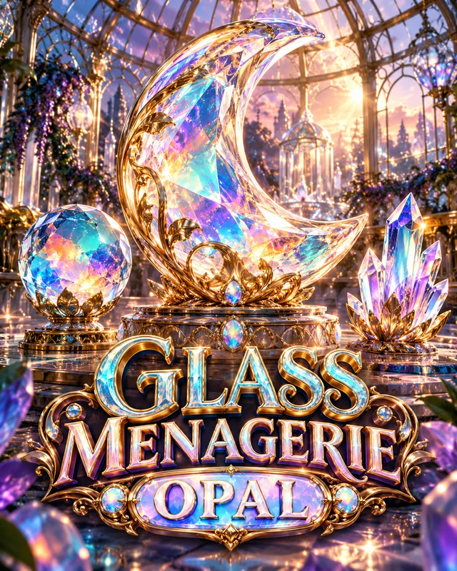 Glass Menagerie · Opal premium slot artwork