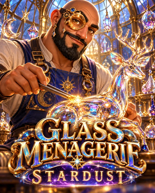 Glass Menagerie · Stardust premium slot artwork
