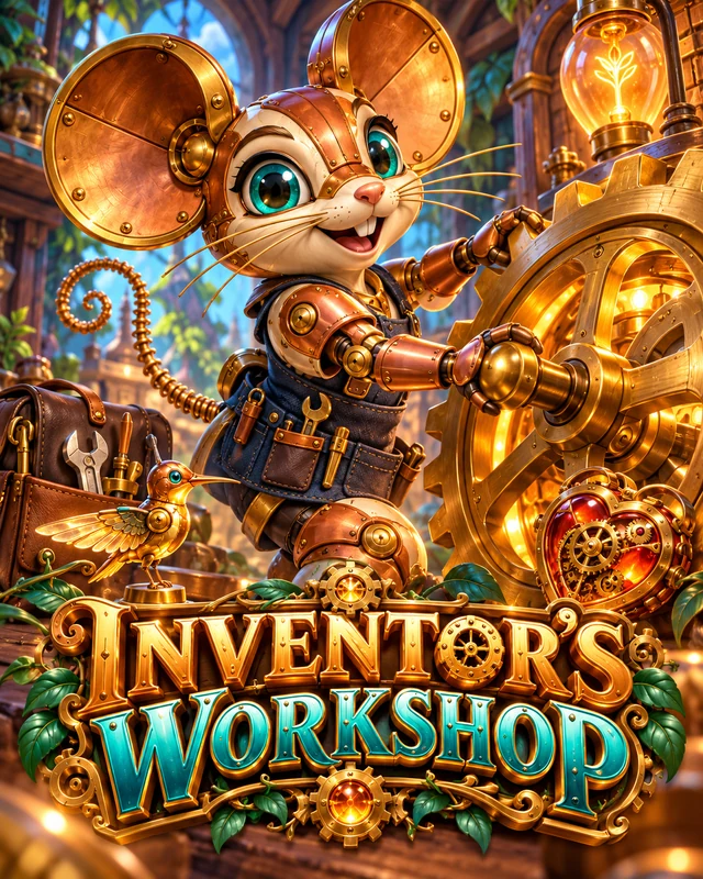 Inventor’s Workshop premium slot artwork
