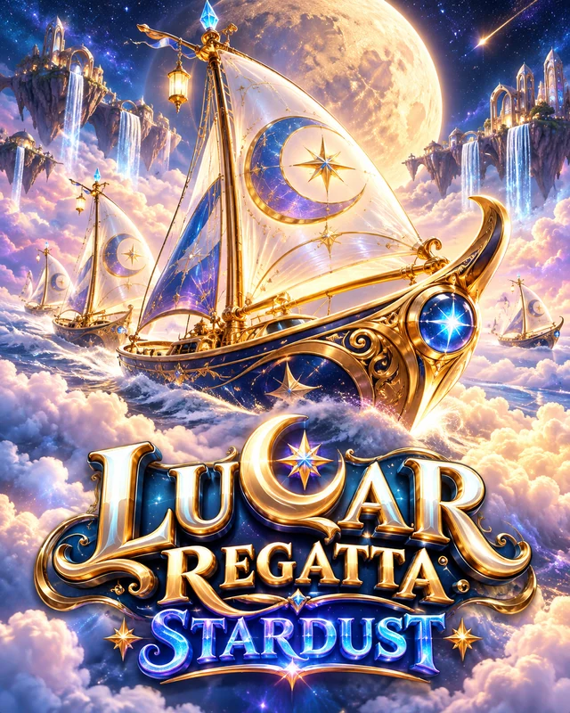 Lunar Regatta · Stardust premium slot artwork