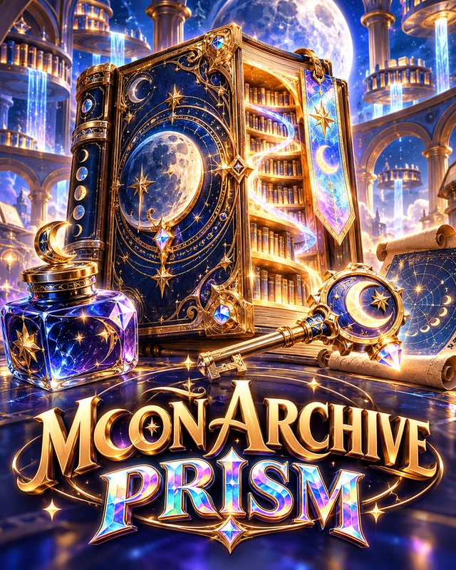 Moon Archive · Prism premium slot artwork