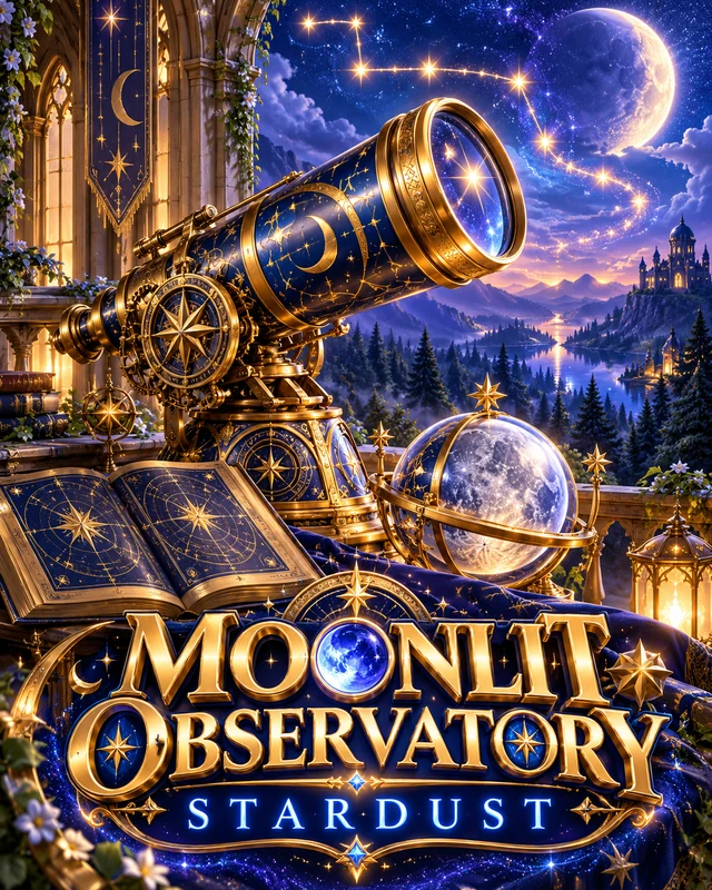 Moonlit Observatory · Stardust premium slot artwork