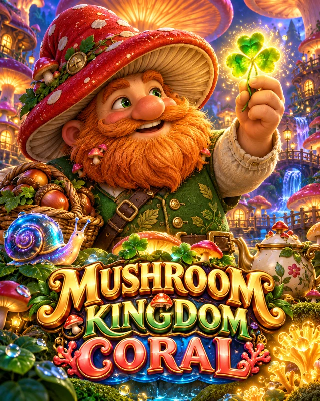 Mushroom Kingdom · Coral premium slot artwork