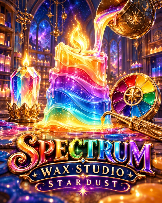Spectrum Wax Studio · Stardust premium slot artwork