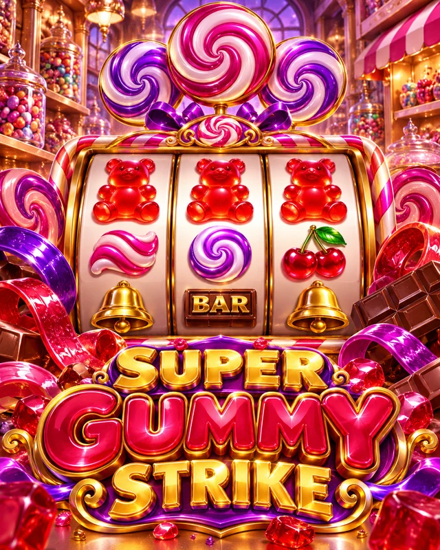 Super Gummy Strike premium slot artwork
