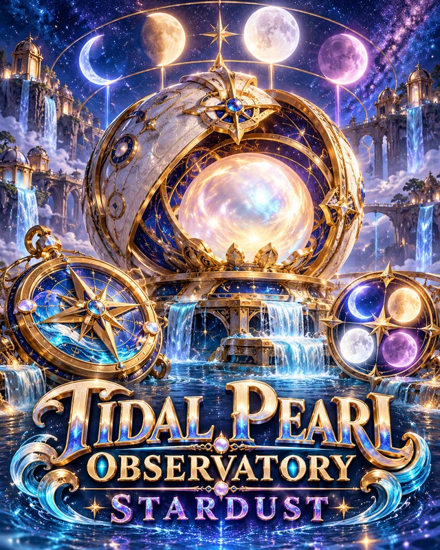 Tidal Pearl Observatory · Stardust premium slot artwork