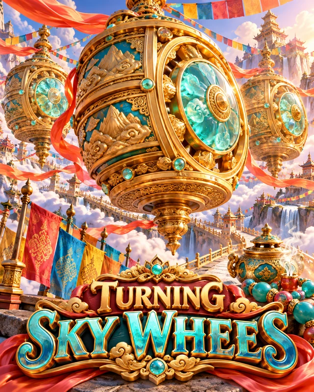 Turning Sky Wheels premium slot artwork